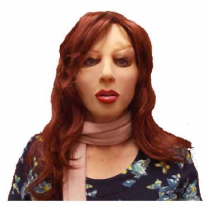 Realistic Female Wig with Chestnut Hair image