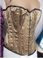 Gold Lace Overbust Corset size 28 inch  71 cm image