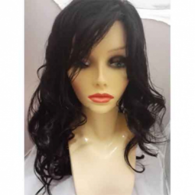 Clarissa long curly black Wig by Gisela Mayer image
