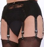 8 strap Front Lace Suspender Belt image