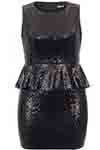 Plus Size  Black Peplum Party  Dress image