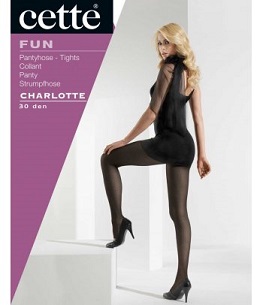 Charlotte 30 Denier Tights  Plus Size Polka Dot  image