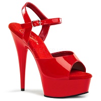 Delight 609 6 inch Platform Sandals Red
