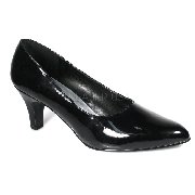 Divine 3 inch Stiletto Court shoes - Black Patent image