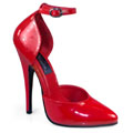 Patent 6 inch stiletto shoe with thin ankle strap image