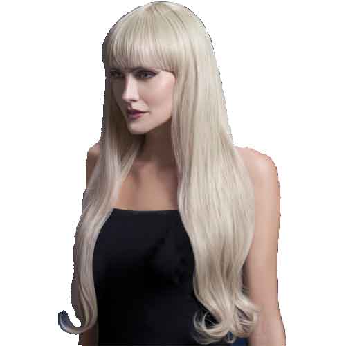 Fever Isabelle Wig, Long, Curly With Fringe,Blonde