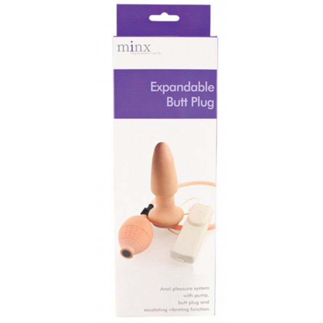 Inflatable Vibrating Flesh Butt Plug