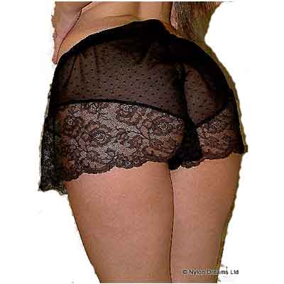 Luxury Black Polka Dot Lace Cami Knickers 