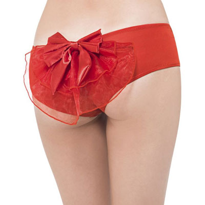 Red Burlesque Panties with Bow image