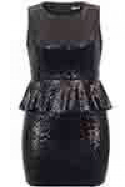 Plus Size  Black Peplum Party  Dress